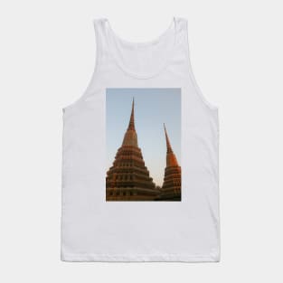 Two stupa against clear sky at Wat Pho Buddha temple. 1 Tank Top